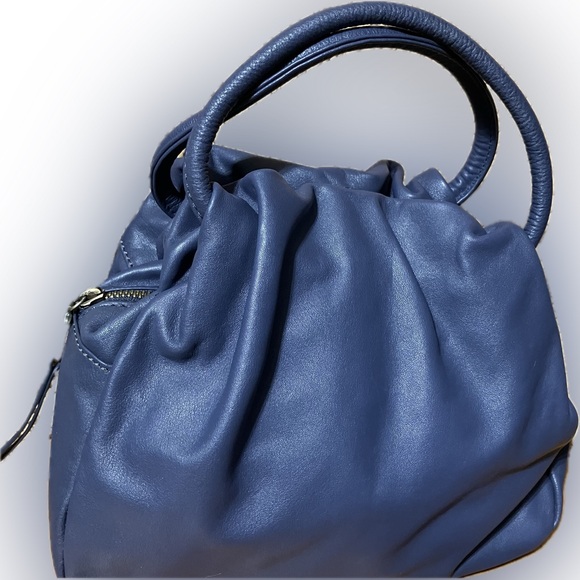 HOBO Leather Satchel Purse Bag New Condition Sage Blue Color - Picture 2 of 9